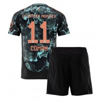 Echipament fotbal Bayern Munich Kingsley Coman #11 Tricou Deplasare 2024-25 pentru copii maneca scurta (+ Pantaloni scurti)